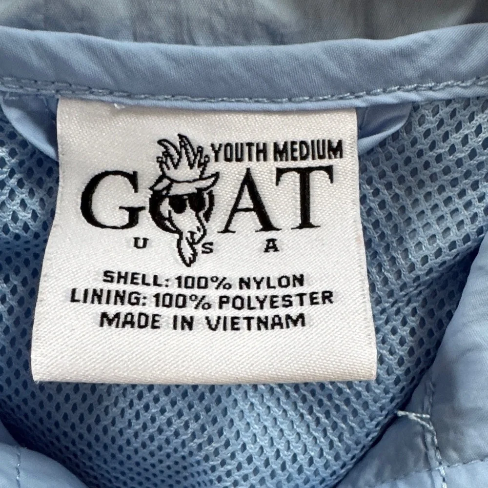 Goat Sky Blue Hooded Windbreaker Pullover